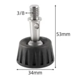 BEXIN GSF34-S Tripod 3/8 inch Stainless Steel Foot Spikes Plastic Foot Pad - Image 2