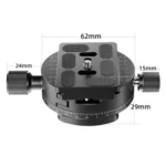 BEXIN QJ08-S Panoramic Rotary Quick Release Clamp Base Tripod Mount with Quick Release Plate - Image 2