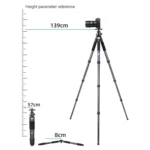 BEXIN RC294 Portable Collapsible Carbon Fiber Camera Tripod - Image 3