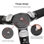 BEXIN RC294 Portable Collapsible Carbon Fiber Camera Tripod - Image 6