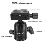 BEIXIN QB-30  360 Degree Rotation Panorama Metal Ball Head with Quick Release Plate - Image 5