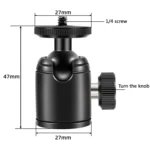 BEXIN K18 Mini 360 Degree Rotation Panoramic Metal Ball Head - Image 2