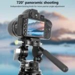BEXIN DT-02S/S 2D 360 Degree Panorama Heavy Duty Tripod Action Fluid Drag Head with Quick Release Plate - Image 7