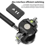 BEXIN DT-03R/S 720 Degree Panorama Heavy Duty Tripod Action Fluid Drag Head with Quick Release Plate - Image 5
