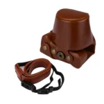 Full Body Camera PU Leather Case Bag with Strap for Canon EOS M6 - Image 5