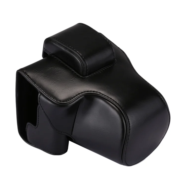 DCA2134B_1.webp Full Body Camera PU Leather Case Bag with Strap for Canon EOS M5 - Image 2