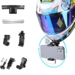 RUIGPRO Action Camera Phone Helmet Mount Kit with J-Hook Buckle & Rotation Phone Clamp & Adapter