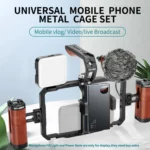 YELANGU LW101 Vlogging Live Broadcast LED Selfie Light Mic Smartphone Video Rig Handles Stabilizer Kits - Image 2