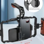 YELANGU LW101 Vlogging Live Broadcast LED Selfie Light Mic Smartphone Video Rig Handles Stabilizer Kits - Image 5