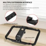 YELANGU LW101 Vlogging Live Broadcast LED Selfie Light Mic Smartphone Video Rig Handles Stabilizer Kits - Image 6