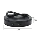 22cm Electric Rotating Turntable Display Stand Live Video Shooting Props Turntable Jewelry Shoes Display Platform, EU Plug - Image 7