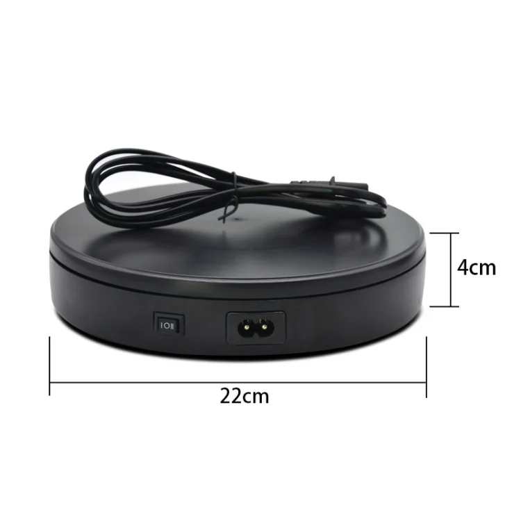 DCA2153B_1.webp 22cm Electric Rotating Turntable Display Stand Live Video Shooting Props Turntable Jewelry Shoes Display Platform, EU Plug - Image 7