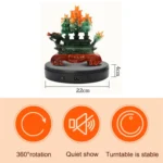 22cm Electric Rotating Turntable Display Stand Live Video Shooting Props Turntable Jewelry Shoes Display Platform, EU Plug - Image 2