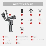 MOZA AirCross 3 Standard 3 Axis Handheld Anti-shake Gimbal Stabilizer for DSLR Camera, Load: 3.2kg - Image 9