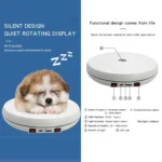 25cm LED Light Electric Rotating Display Stand Turntable - Image 4