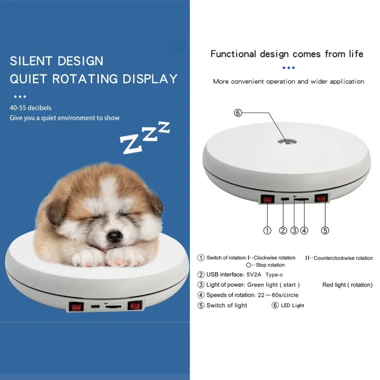 DCA2156_B3.webp 25cm LED Light Electric Rotating Display Stand Turntable - Image 4