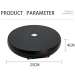 25cm LED Light Electric Rotating Display Stand Turntable - Image 7