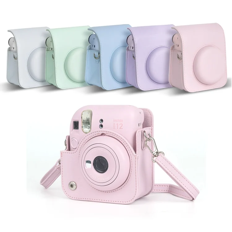 DCA2161_B1.webp For FUJIFILM instax mini 12 Full Body Leather Case Camera Bag with Strap - Image 2