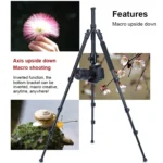 TRIOPO Oubao A-308S Adjustable Portable  Aluminum Alloy Tripod with Ball Head for SLR Camera - Image 12