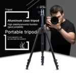 TRIOPO Oubao A-308S Adjustable Portable  Aluminum Alloy Tripod with Ball Head for SLR Camera - Image 13