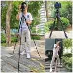 TRIOPO Oubao A-308S Adjustable Portable  Aluminum Alloy Tripod with Ball Head for SLR Camera - Image 14