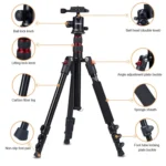 TRIOPO Oubao A-208S Adjustable Portable  Aluminum Alloy Tripod with Ball Head for SLR Camera - Image 4