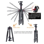 TRIOPO Oubao A-208S Adjustable Portable  Aluminum Alloy Tripod with Ball Head for SLR Camera - Image 5