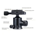 TRIOPO Oubao A-208S Adjustable Portable  Aluminum Alloy Tripod with Ball Head for SLR Camera - Image 9