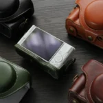 For Sony ZV-1F Vlog Camera Full Body Leather Camera Case Bag with Strap - Image 5