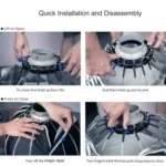 FEELWORLD FSP60 60cm Parabolic Softbox Quick Release Diffuser with Bowens Mount - Image 9