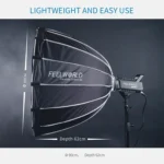 FEELWORLD FSP90 90cm Parabolic Softbox Quick Release Diffuser with Bowens Mount - Image 5