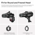 Godox AK-R25 Square Flash Head Adapter Holder for AK-R21 Projection Attachment - Image 4