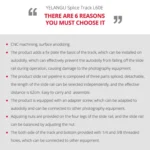 YELANGU YLG0119A 60cm Splicing Slide Rail Track + Trolley Rail Buckle for SLR Cameras / Video Cameras - Image 4