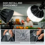 FEELWORLD FSL65 65cm Lantern Softbox Quick Release Diffuser with Bowens Mount - Image 6