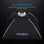 FEELWORLD FSR90 60x90cm Rectangular Softbox Quick Release Bowens Mount Diffuser - Image 3