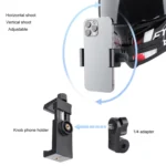 Foldable Bending Action Camera Phone Helmet Mount Kit with J-Hook Buckle & Rotation Phone Clamp & Adapter - Image 7