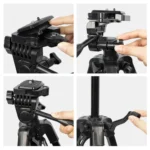 3388 1.3m Portable Phone Live Selfie Tripod DV SLR Camera Stand - Image 6