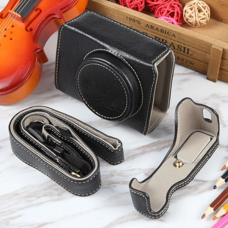 DCA2249B_4.webp For Canon PowerShot G7 X Full Body Camera PU Leather Camera Case Bag with Strap - Image 5