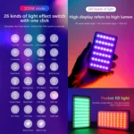 YELANGU LW140RGB 140 LEDs RGB Studio Light Video & Photo Fill Light - Image 6