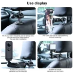25mm Ballhead Car Front Seat Handlebar Fixed Mount Holder with Tripod Adapter & Screw for GoPro, Insta360, DJI and Other Action Cameras - Image 12