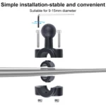 25mm Ballhead Car Front Seat Handlebar Fixed Mount Holder with Tripod Adapter & Screw for GoPro, Insta360, DJI and Other Action Cameras - Image 9