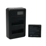 LCD Screen Dual Batteries Charger with USB Cable for Xiaoyi 4K Sport Camera, Displays Charging Capacity (XM47) - Image 4