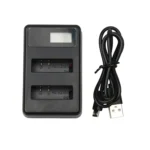 LCD Screen Dual Batteries Charger with USB Cable for Xiaoyi 4K Sport Camera, Displays Charging Capacity (XM47) - Image 6