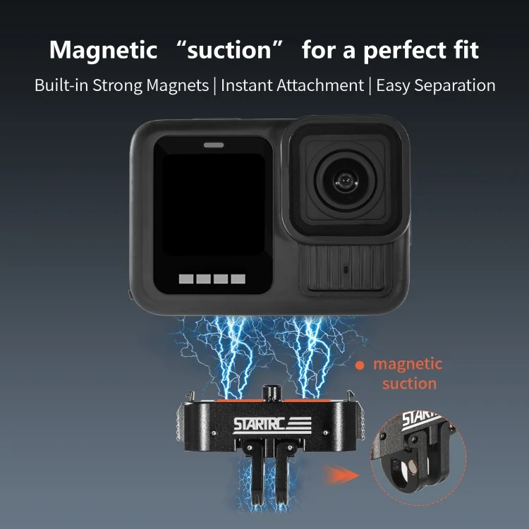 DCA2429B_4.webp For GoPro HERO13 Black STARTRC Magnetic Quick Release Base Mount - Image 5