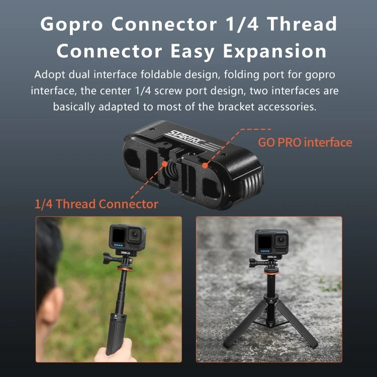 DCA2429B_6.webp For GoPro HERO13 Black STARTRC Magnetic Quick Release Base Mount - Image 7