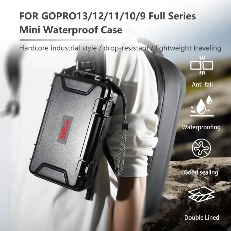 DCA2456B_5.webp For GoPro HERO STARTRC Waterproof ABS Suitcase Shoulder Storage Box - Image 6