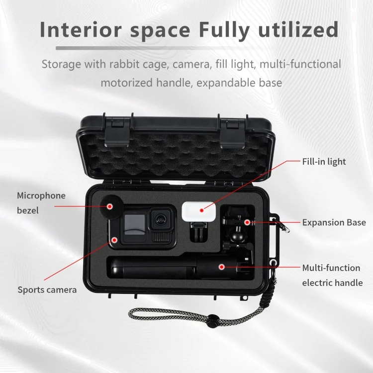 DCA2456B_8.webp For GoPro HERO STARTRC Waterproof ABS Suitcase Shoulder Storage Box - Image 9