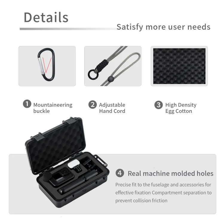 DCA2456B_9.webp For GoPro HERO STARTRC Waterproof ABS Suitcase Shoulder Storage Box - Image 10