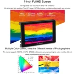 FEELWORLD SH7 7-inch Ultra Bright 2200nit On-camera Monitor SDI HDMI Cross Conversion - Image 4