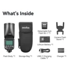 Godox V1Pro TTL Li-ion Round Head Camera Flash Light - Image 8